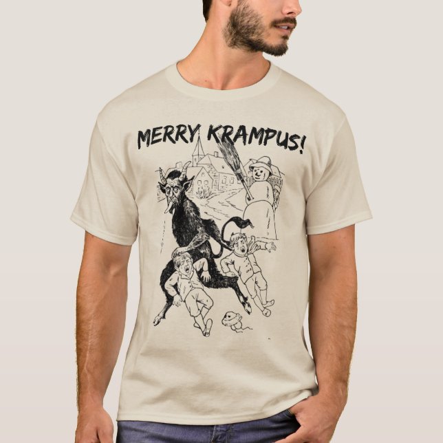 ¡Feliz Krampus! Camiseta. Camiseta divertida del (Anverso)