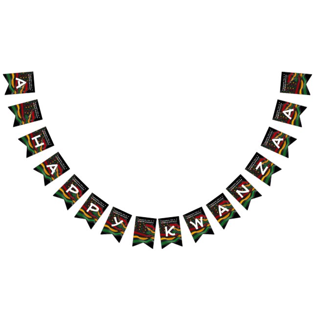 FELIZ KWANZA Bandera afroamericana de EEUU (Todo)