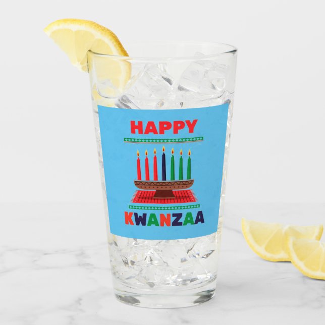 Feliz Kwanzaa Kinara (Anverso (hielo))