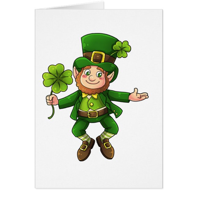 Feliz Leprechaun y Shamrock (Frente)