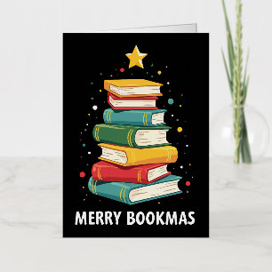 Feliz Libro-Navidad - Pila Festiva de Libros para