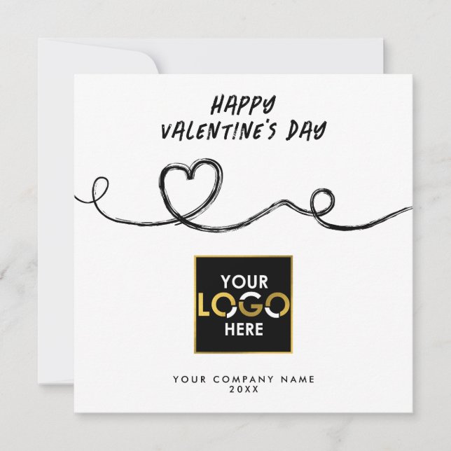 Feliz logotipo de negocios del Día de San Valentín (Anverso)