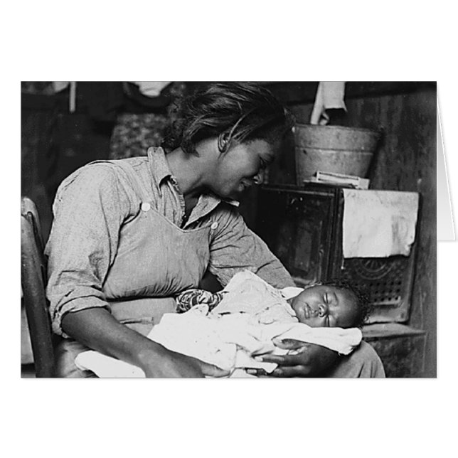 feliz madre negra con bebé (Anverso (Horizontal))