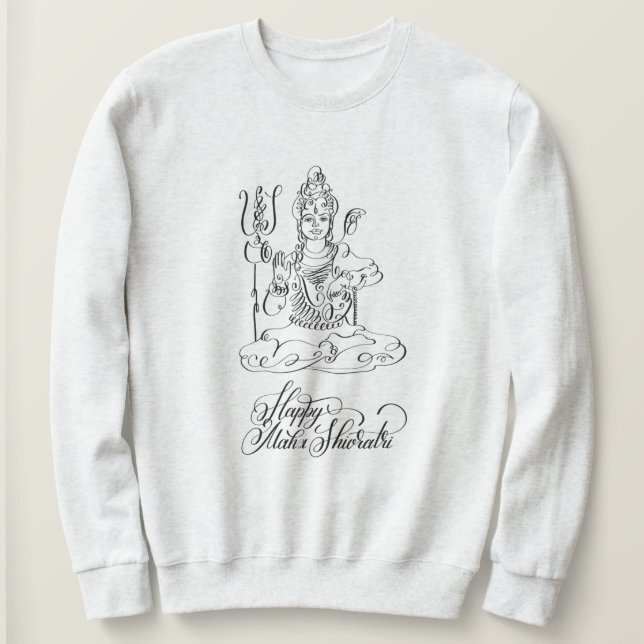 Feliz Maha Shivratri, sudadera india (Anverso del diseño)