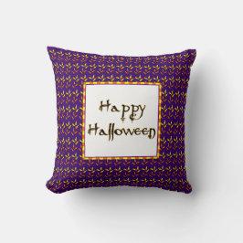 Feliz maíz dulce de halloween con almohada morada