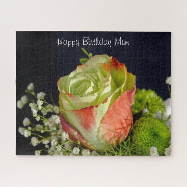 Feliz Mamá de cumpleaños. Rompecabezas (Horizontal)