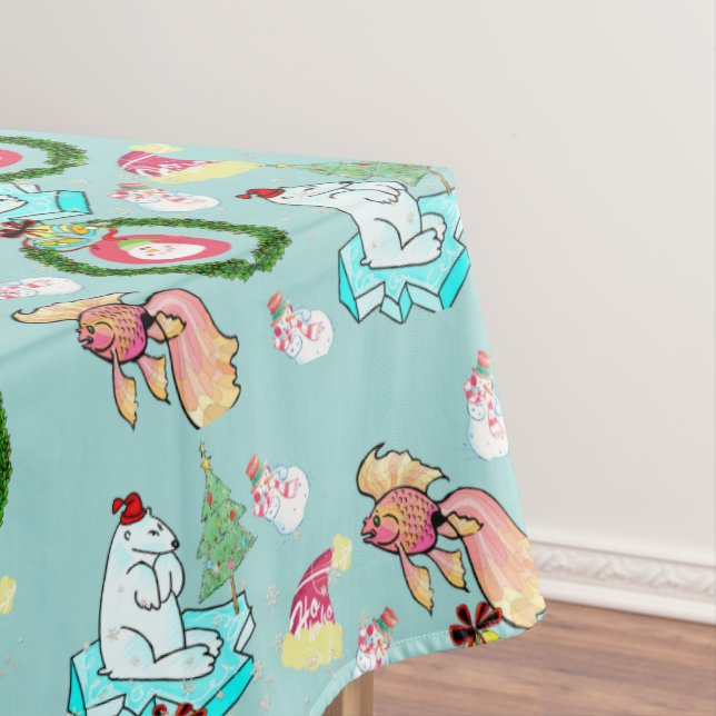 Feliz mantel navideño, pez de oso polar (In Situ)