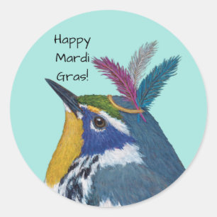 Feliz Mardi Gras pegatinas