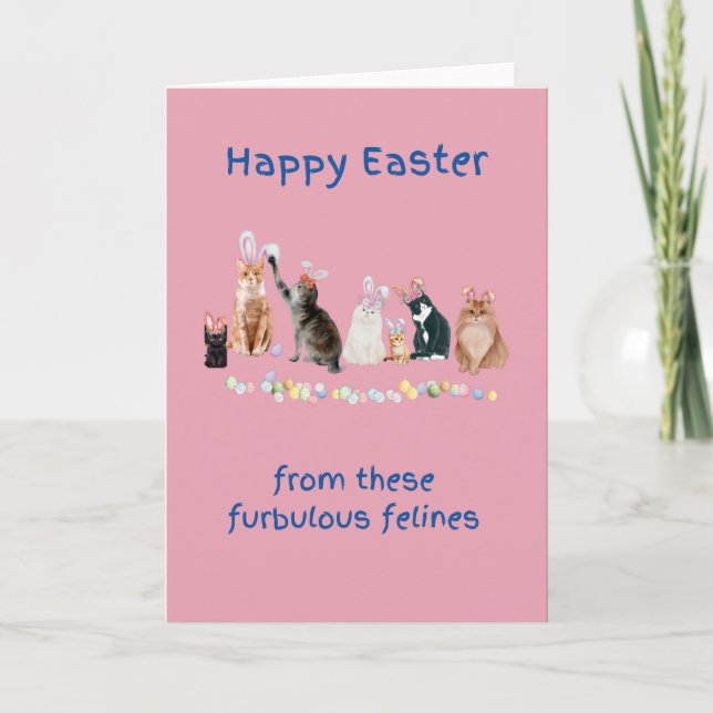 Feliz Mascota de Pascua tarjetas de felicitación (Anverso)