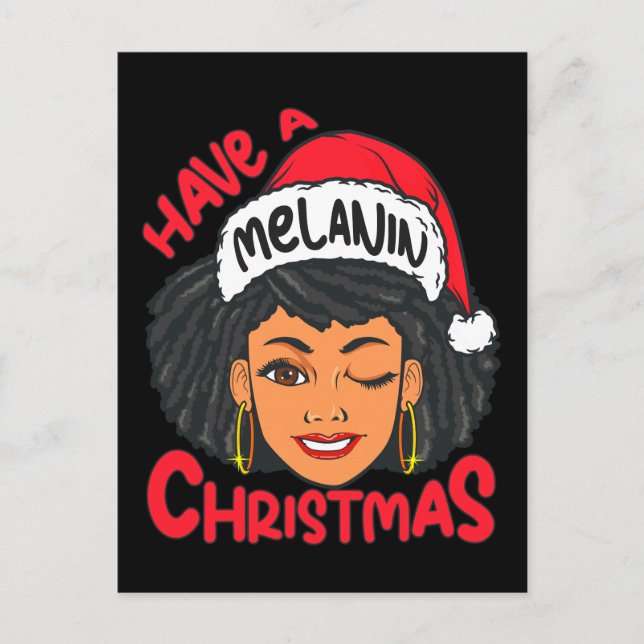 Feliz Melanin Navidades Feliz Navidad Sista Negra (Anverso)