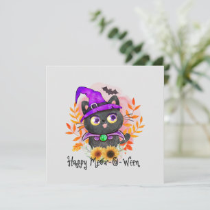 Feliz Meow-o-ween-Black Witch Cat