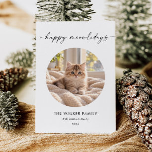 Feliz Meowlidays Foto de Navidad de Mascotas