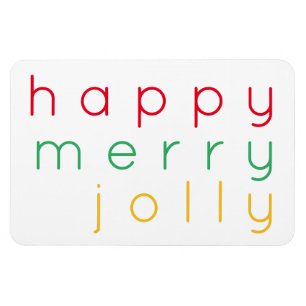 FELIZ MERRY JOLLY 4x6 Imán flexible