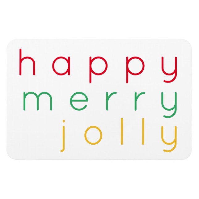 FELIZ MERRY JOLLY 4x6 Imán flexible (Horizontal)