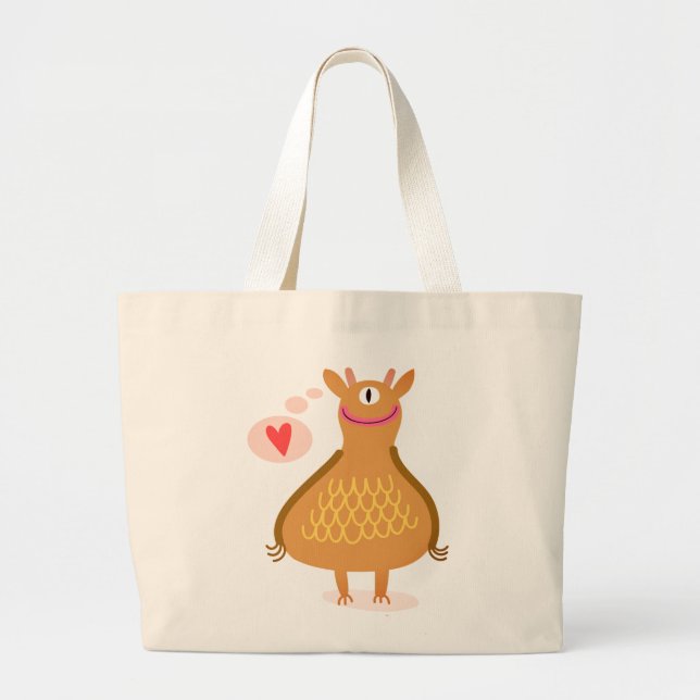 FELIZ MONSTRUO CON BOLSA DE TOTE CARDÍACO (Frente)