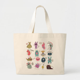 FELIZ MONSTRUO PERSONALIZADO Bolsa de Tote