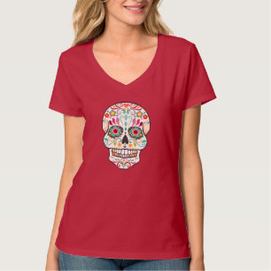 Feliz Muertos - camiseta feliz del cráneo del