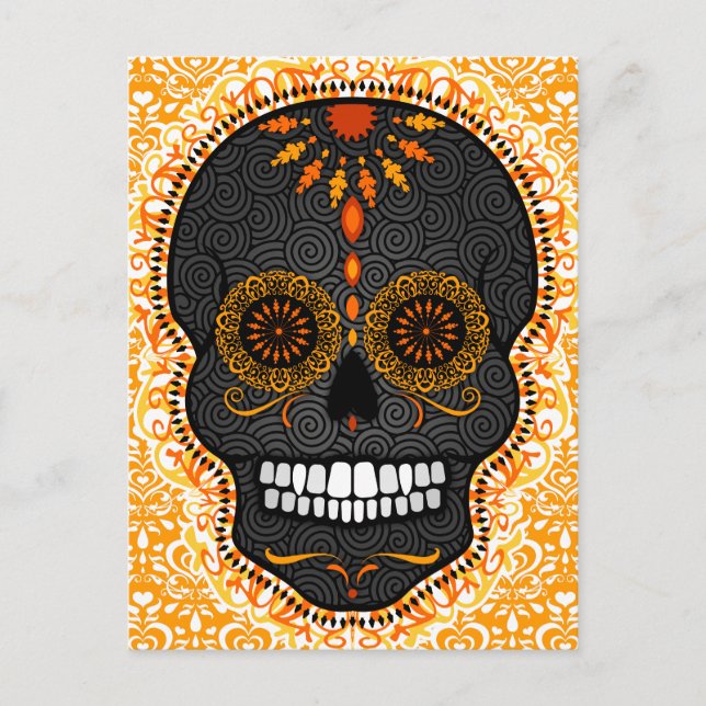 Feliz Muertos - Feliz tarjeta postal de la cesta d (Anverso)