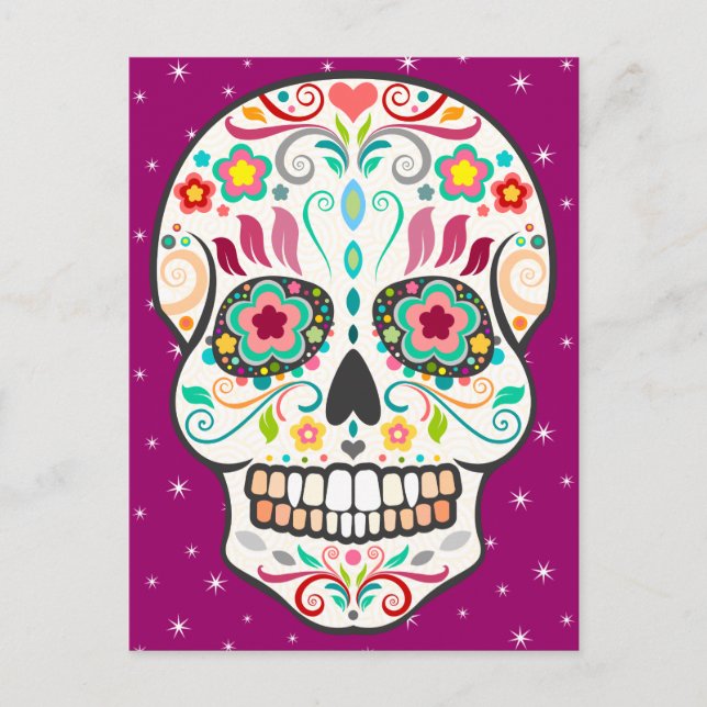 Feliz Muertos - Feliz tarjeta postal de la cesta d (Anverso)