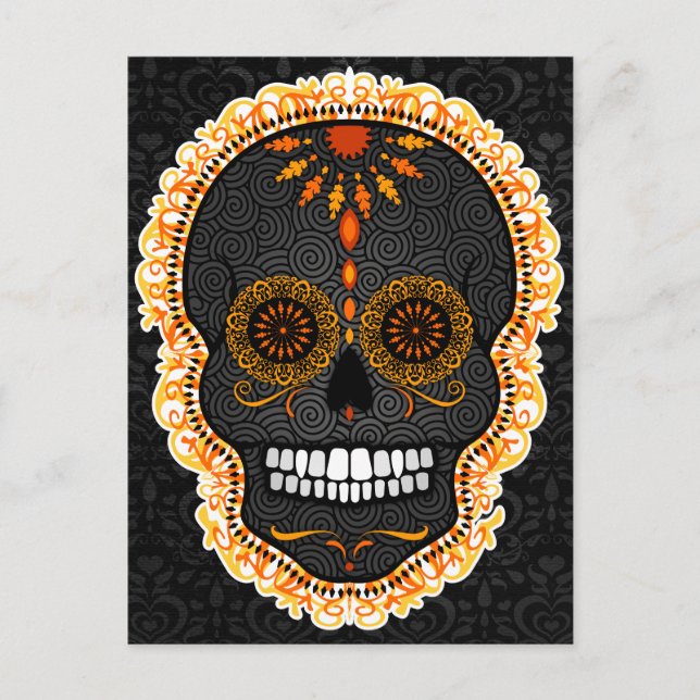 Feliz Muertos - Feliz tarjeta postal de la cesta d (Anverso)