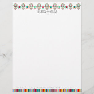 Feliz Muertos - papel con membrete de encargo de