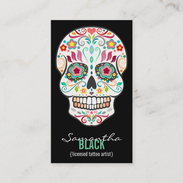 Feliz Muertos - tarjeta de encargo de la vertical (Anverso)