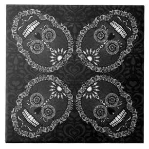 Feliz Muertos - teja festiva del modelo del cráne