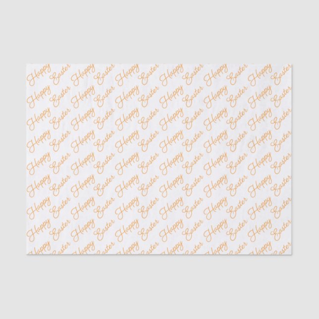 Feliz Naranja de guiones de Pascua sobre el papel  (Anverso)