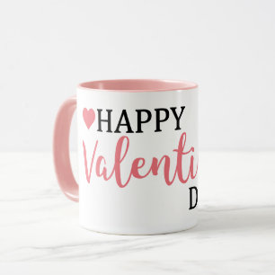 Feliz naranja de San Valentín taza de café