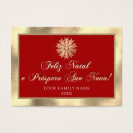 Feliz Natal e Próspero Ano Novo Royal Gold Red