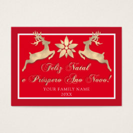 Feliz Natal e um Próspero Ano Novo Rustic Gold