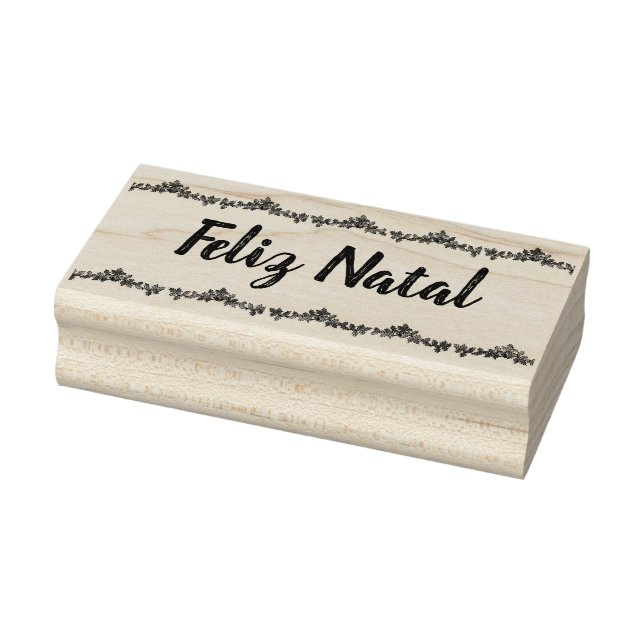 Feliz Natal Portugués) Sello de goma (Sello)