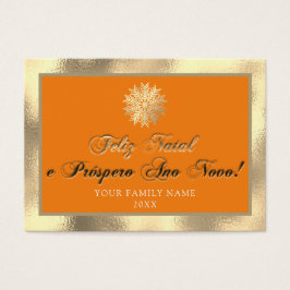 Feliz Natal Próspero Anno Nuovo Foto Coral de oro