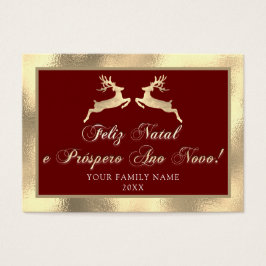 Feliz Natal Próspero Anno Nuovo Foto Real Oro