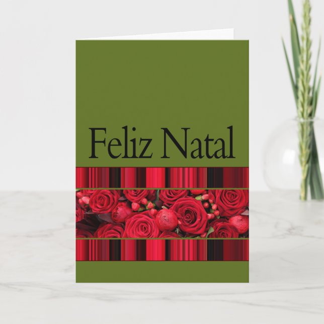Feliz natal, tarjeta de Navidad portuguesa (Anverso)