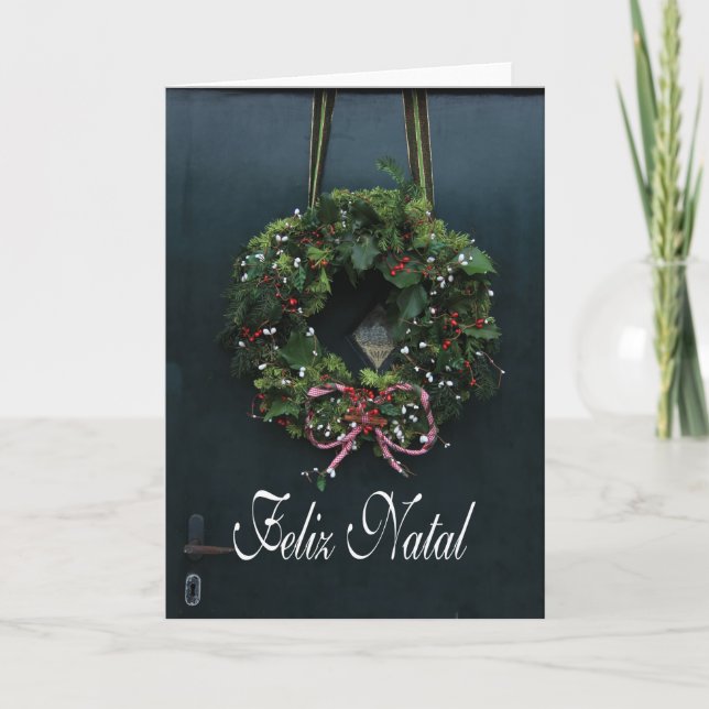 Feliz natal, tarjeta de Navidad portuguesa (Anverso)