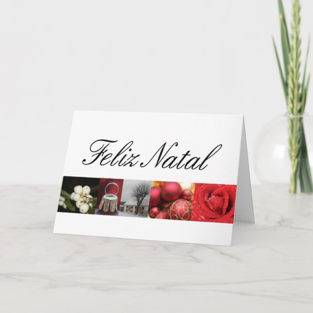 Feliz natal, tarjeta de Navidad portuguesa (Anverso)
