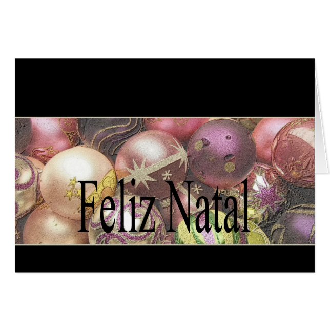 Feliz Natal - Tarjeta de Navidades portugueses (Anverso (Horizontal))