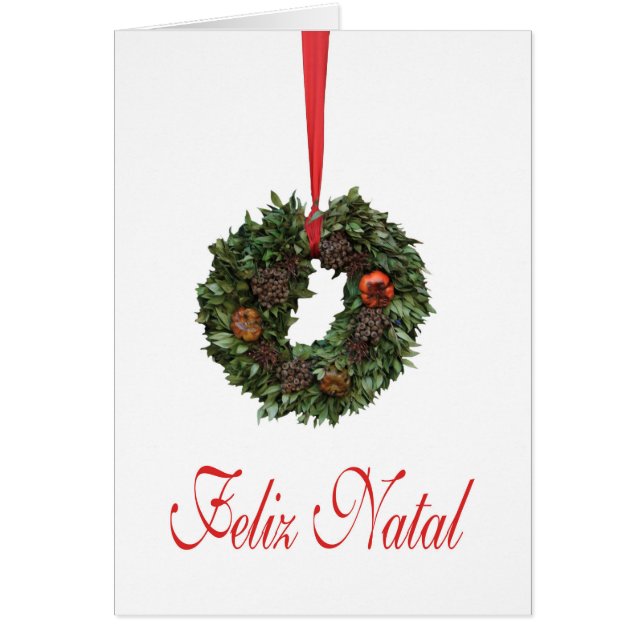 Feliz Natal, tarjeta de Navidades portugueses (Frente)