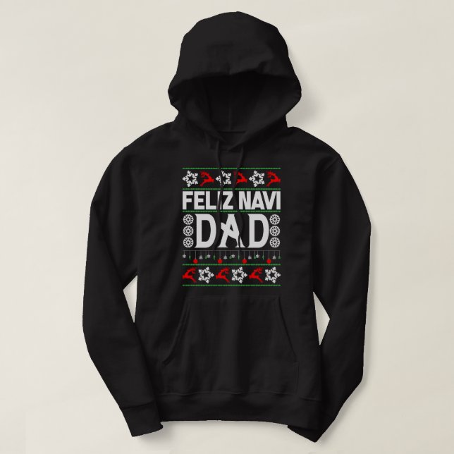 Feliz Navi Dad-Navidad Navidades feos suéter (Diseño del anverso)