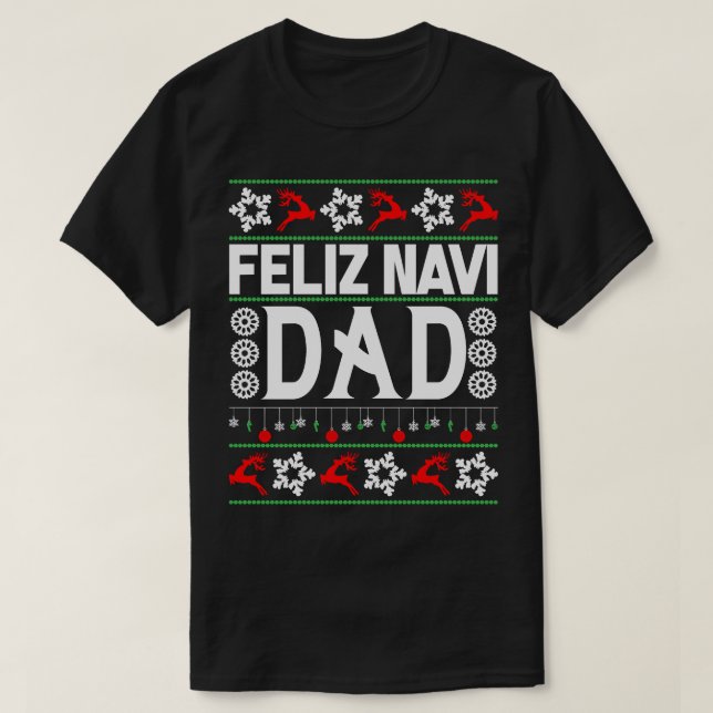 Feliz Navi Dad-Navidad Navidades feos suéter (Diseño del anverso)