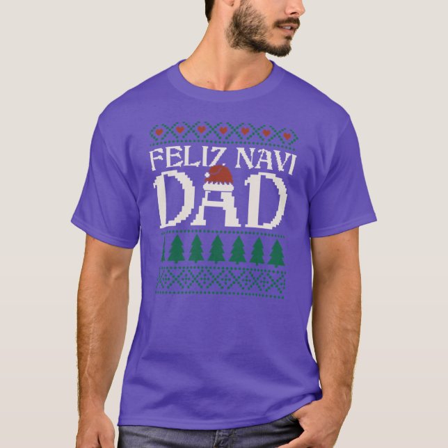 Feliz Navi Papá Suéter Feo De Navidad Divertido Es (Anverso)
