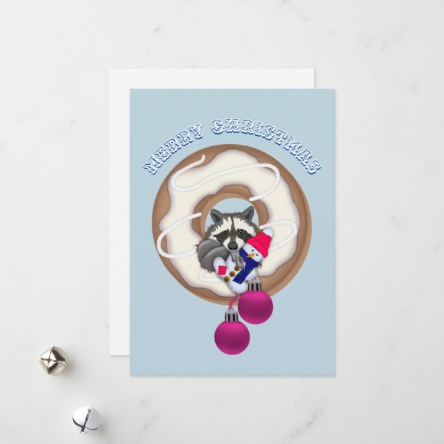 Feliz Navidad С ute Raccoon (Anverso/Reverso In Situ)