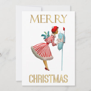 Feliz Navidad 1950 Navidades Vintage Lady