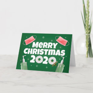 Feliz Navidad 2020 Máscaras Faciales Desinfectante