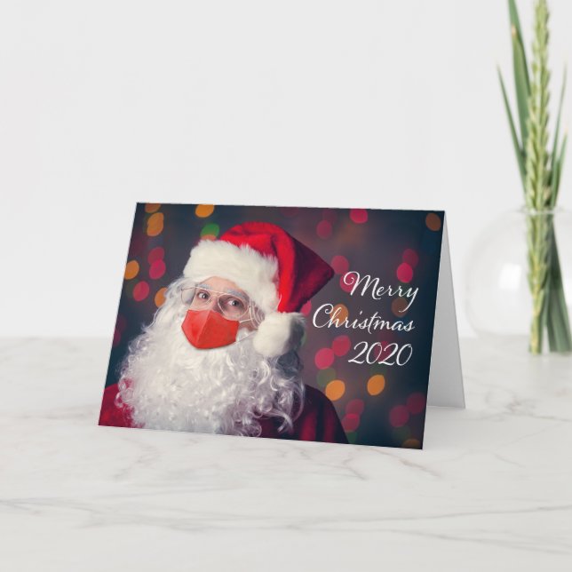 Feliz Navidad 2020 Santa Claus en máscara de cobre (Anverso)