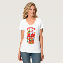 FELIZ NAVIDAD 2525 CAMISETA BÁSICA DE CUELLO EN V