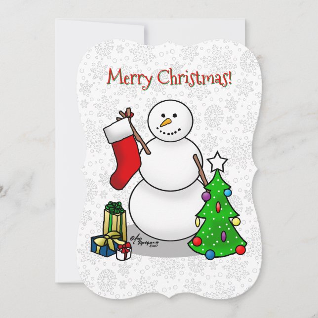 Feliz Navidad 2 Árbol reaccionando a Snowman (Anverso)