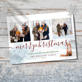 Feliz Navidad 3 Collage de fotos Fox de invierno