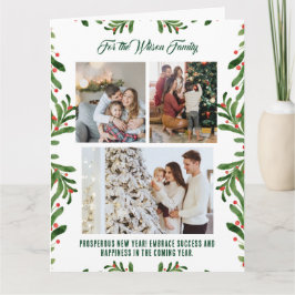 Feliz Navidad 3 Collage de fotos Tarjeta de vacaci